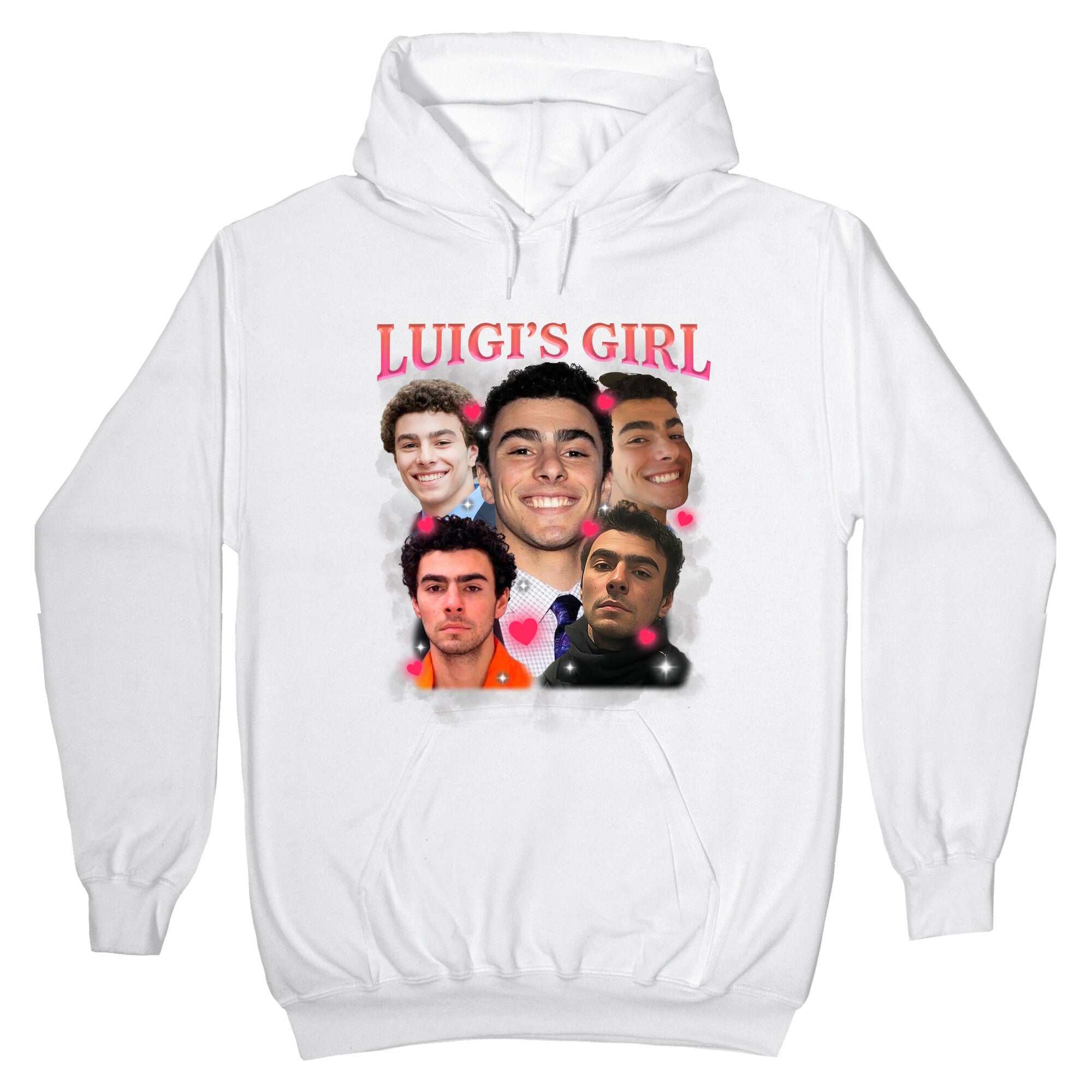 Luigis Girl Mangione Valentines Day Hoodie